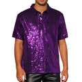 Men's Sequin Polo Shirt | Short Sleeve | Stage