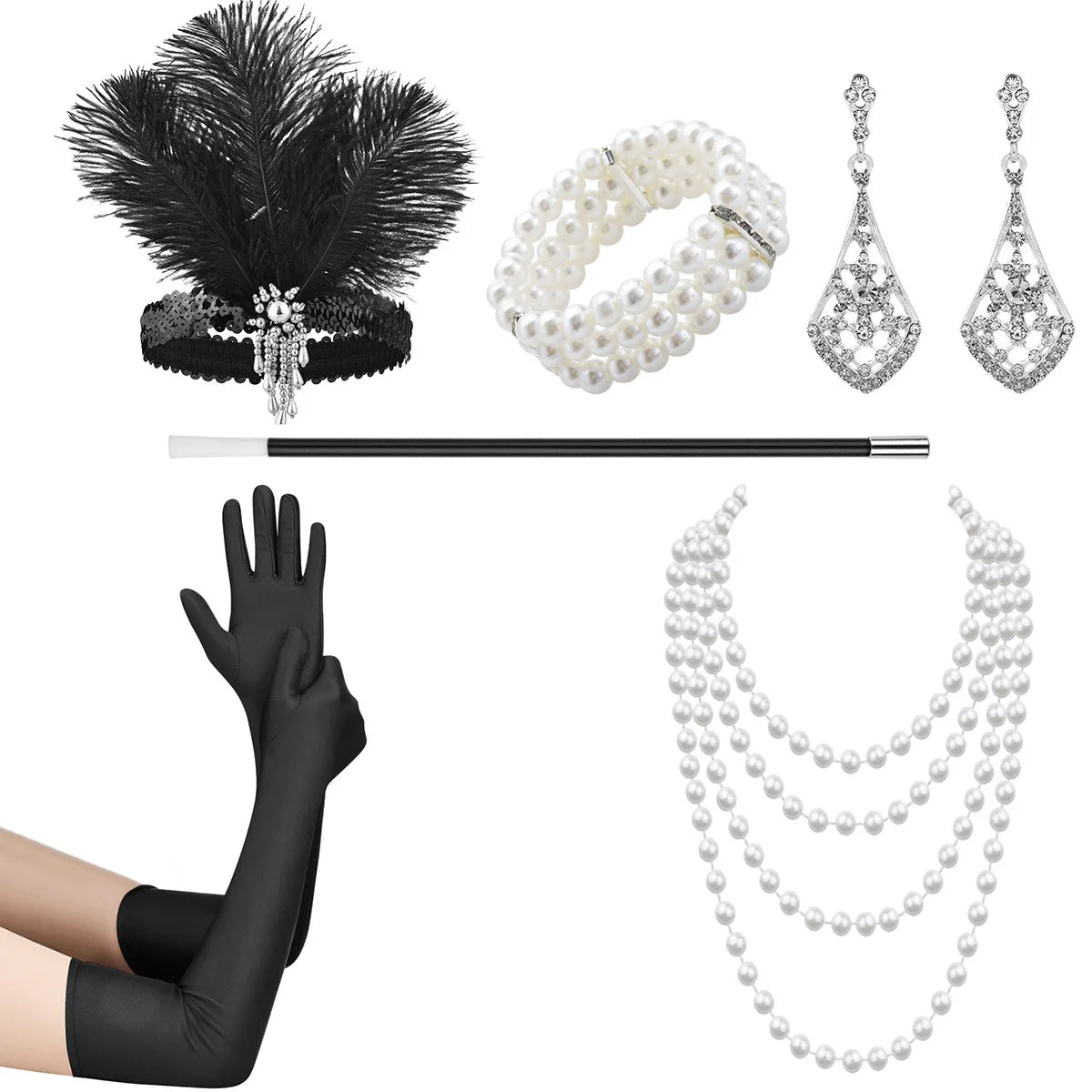 Flapper Accessories | 1920s Costume Set