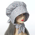 Colonial Bonnet Hat | Floral Cotton | One Size