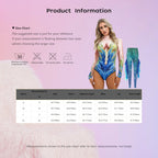 Mermaid Fish Scale Bodysuit & Fringe Leggings Set