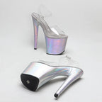 8-Inch Snake Print Platform Sandals - High Heel Performance Shoes