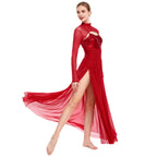Sequin Lyrical Dance Dress | Mesh & Tulle | Built-In Briefs