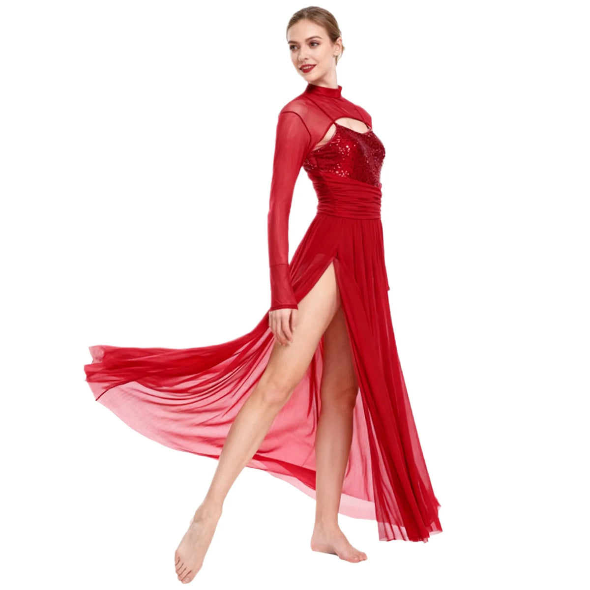 Moonlight Sequin Lyrical Dance Maxi Dress