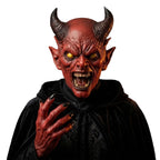 Horned Demon Mask | Red Horror Face