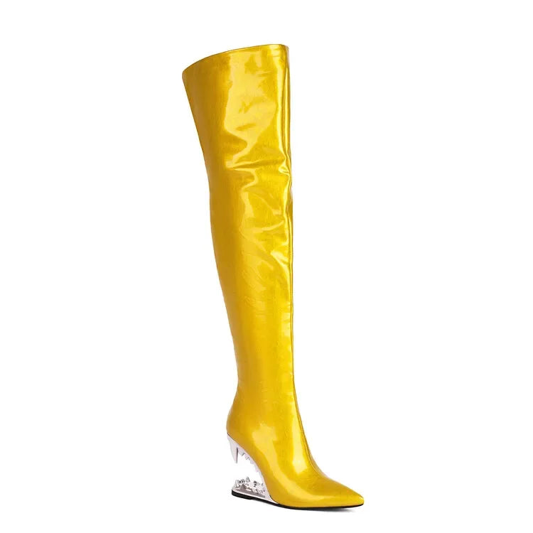 Tiger Heel Over-the-Knee Boots | 10.5cm Stage Heel