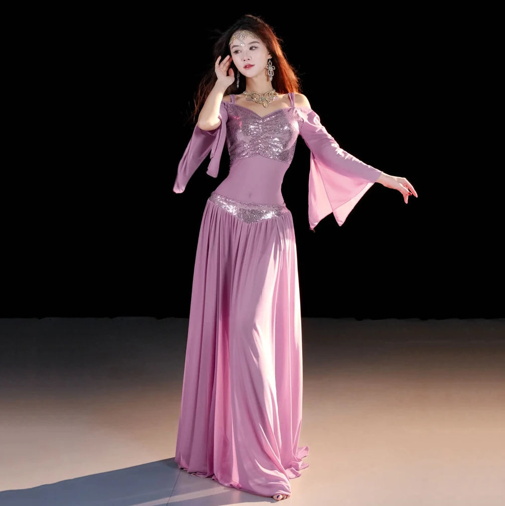Belly Dance Costume | Strappy Top & Long Skirt Set