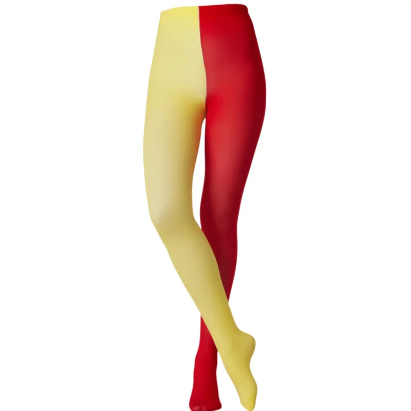Two-Tone Colorblock Tights | Dopamine Colors | 27 Combos