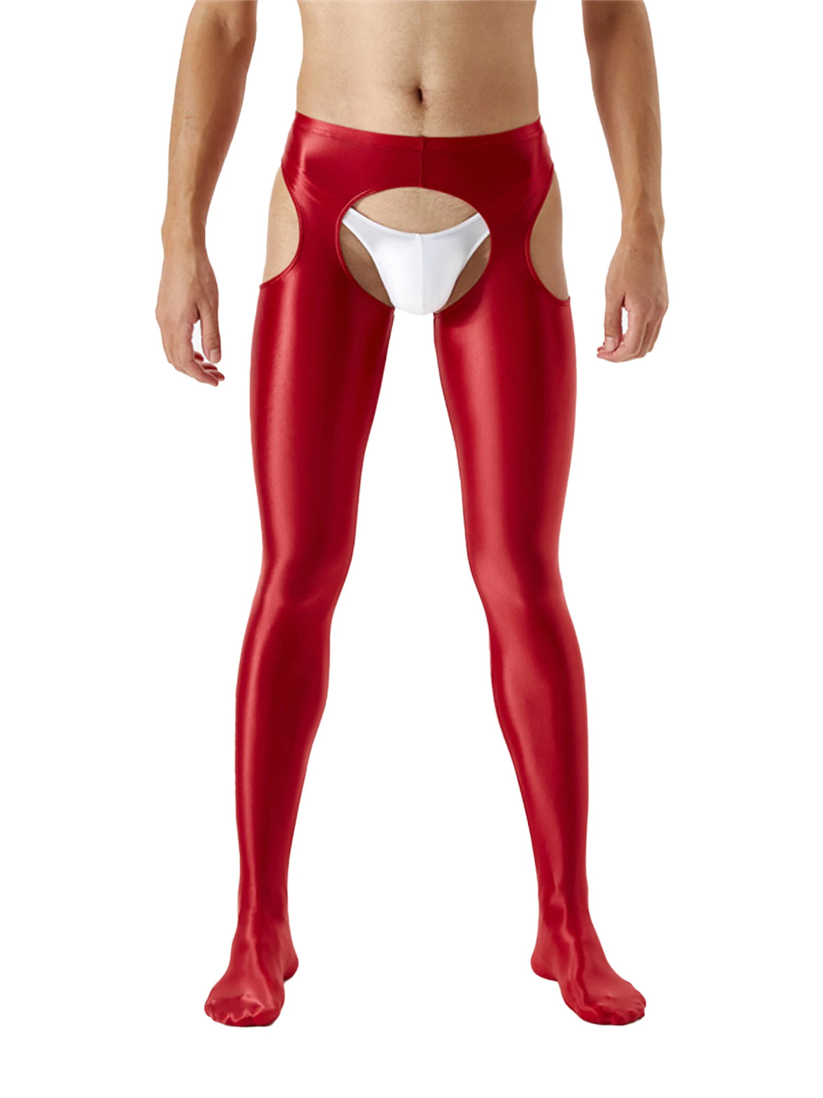 Men's Glossy Dance Tights | Footed | Stretch Fit