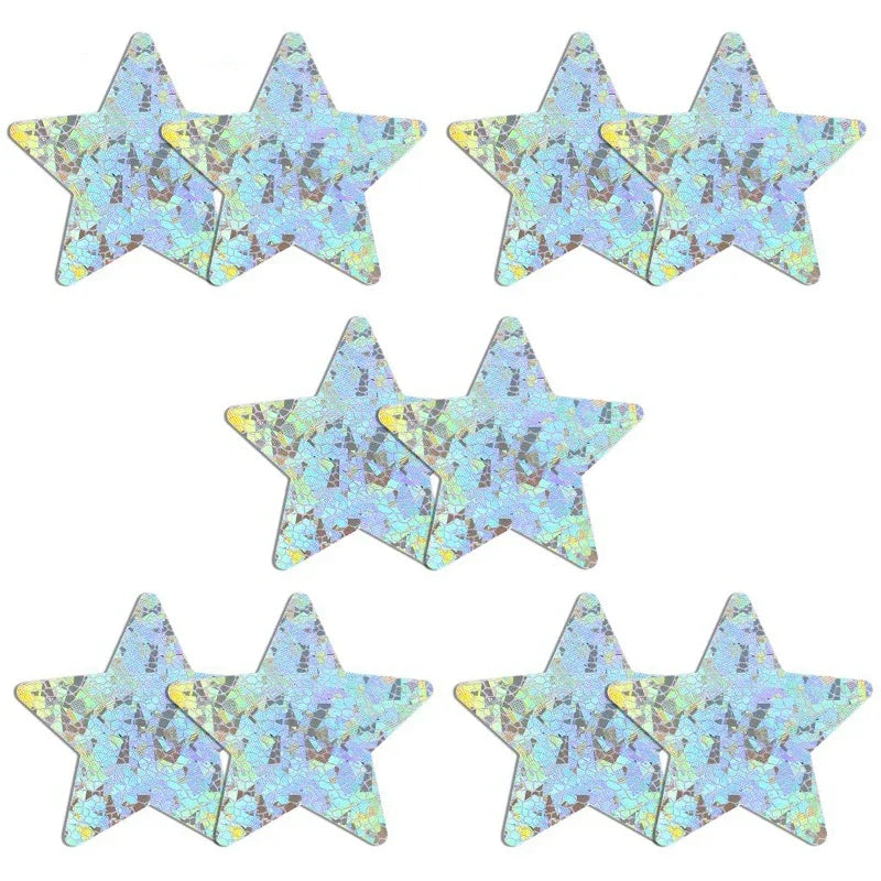 Holographic Glitter Nipple Pasties | 5 Pairs | Multi-Shape