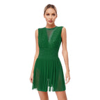 Lyrical Dance Dress | Rhinestone Mesh Skirt
