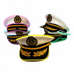 LED Glow Captain Hat | EL Wire Light-Up | Unisex