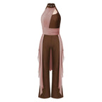 Lyrical Dance Jumpsuit | Draped Mesh