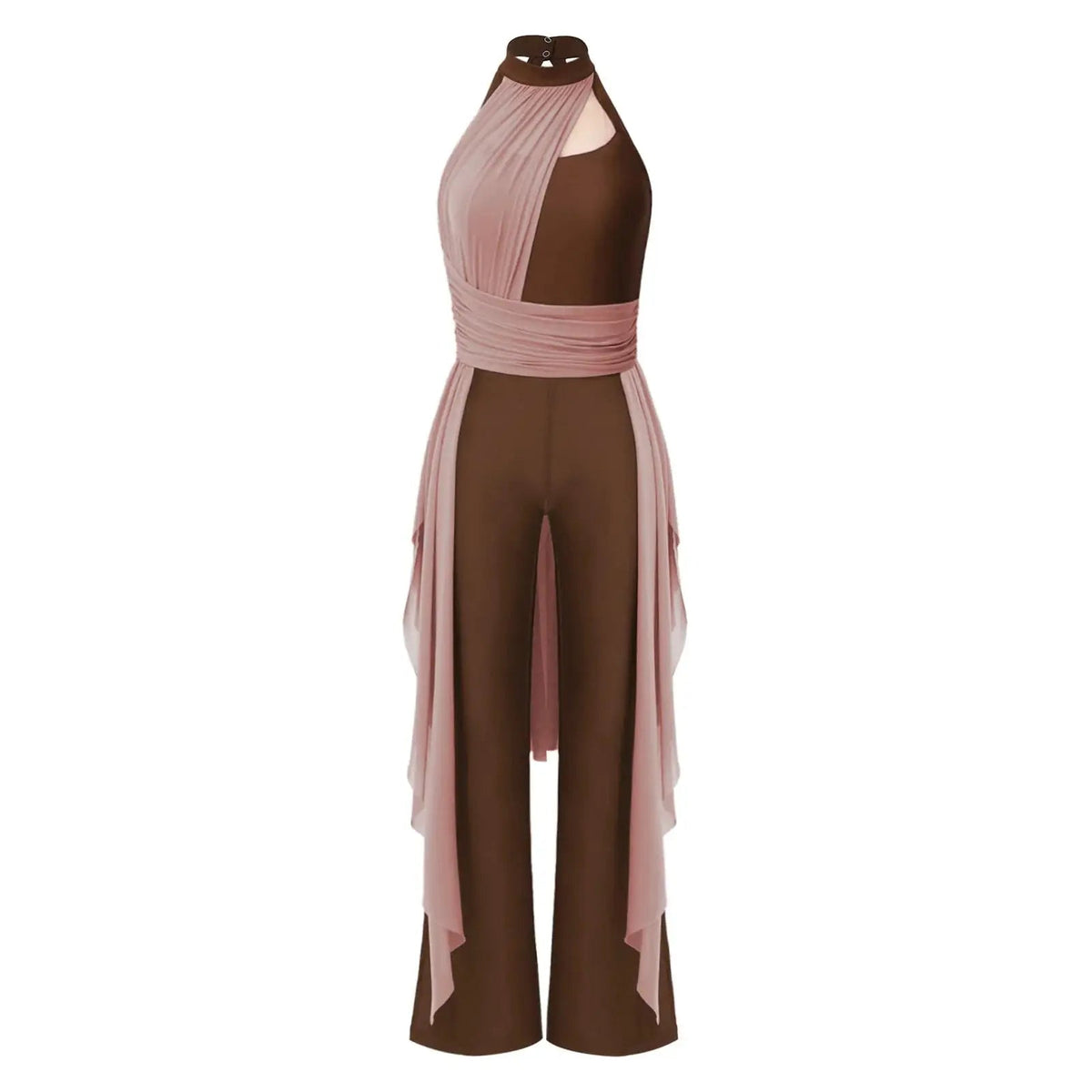Lyrical Dance Jumpsuit | Draped Mesh