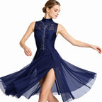Celestial Rhinestone Keyhole Dance Dress