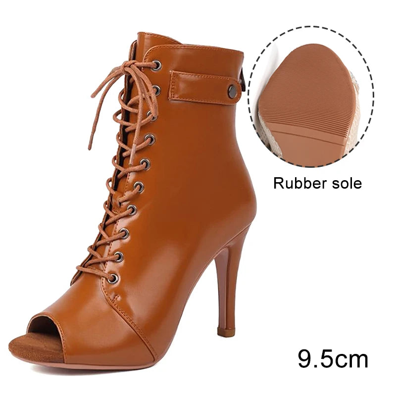 Dance Ankle Boots | Smooth Lace-Up | 7–11 cm
