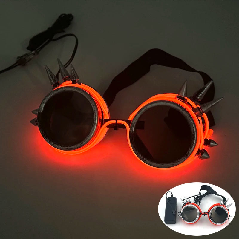 EL Wire Glow Glasses | LED Neon Goggles | 22 Colors
