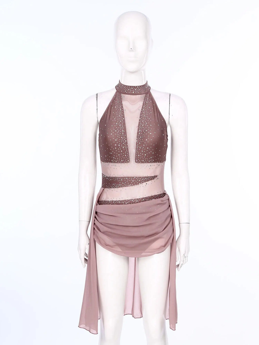 Lyrical Dance Dress | Rhinestones & Draping