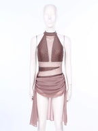 Lyrical Dance Dress | Rhinestones & Draping