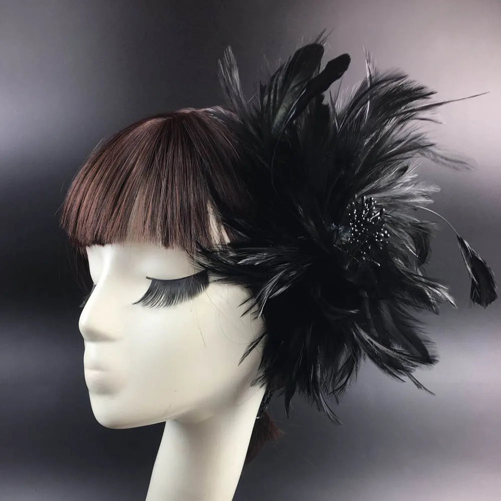 Feather Fascinator Headpiece | Flapper & Burlesque