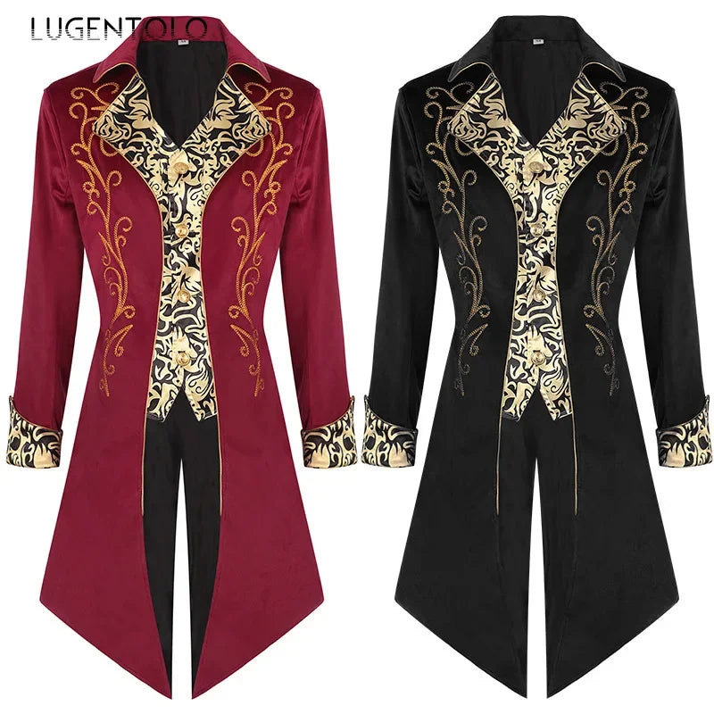 Steampunk Tailcoat | Gold Embroidery
