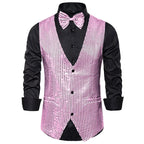 Men's Sequin Waistcoat | V-Neck
