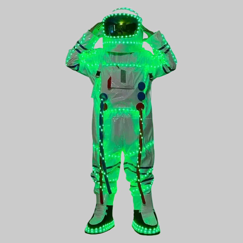 LED Luminous Space Suit - Remote Control Light Up Performance Costume