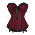 Floral Brocade Overbust Corset | Lace-Up | Plus Sizes