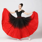 Flamenco Dance Skirt | Gradient Satin | 180–720 Degree | 9 Colors