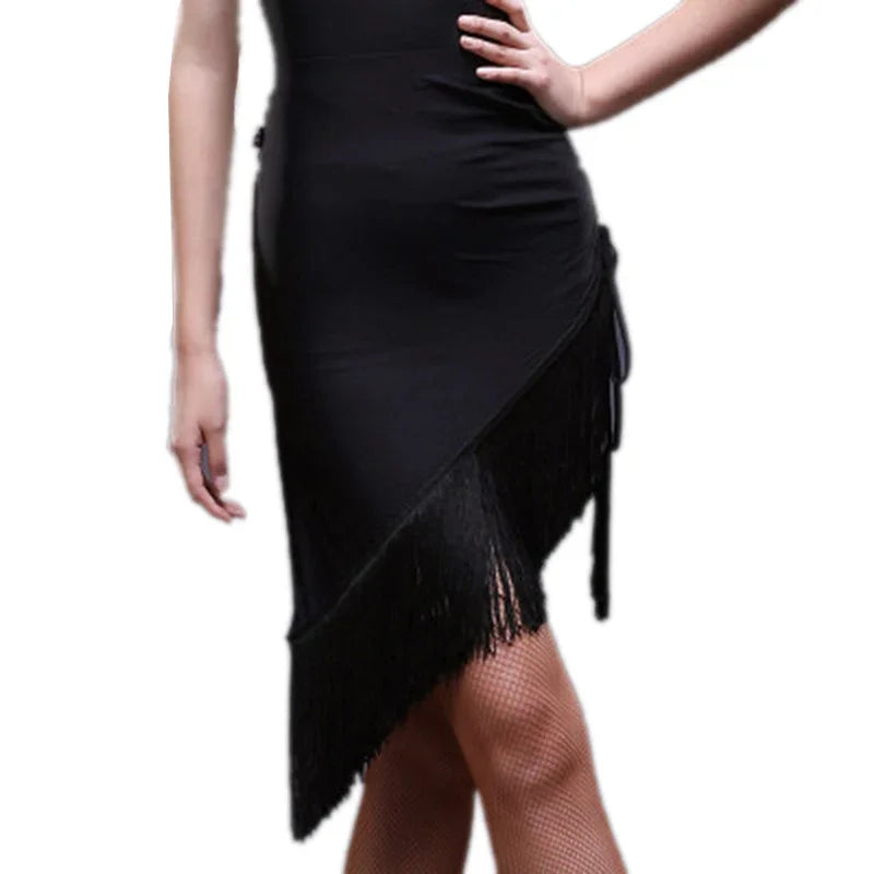 Latin Dance Fringe Skirt | Salsa & Tango | Wrap Tassel Mini