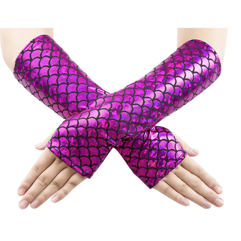 Mermaid Scale Arm Gloves | Fingerless