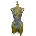Silver Diamond Tassel Bodysuit | Stage & Club