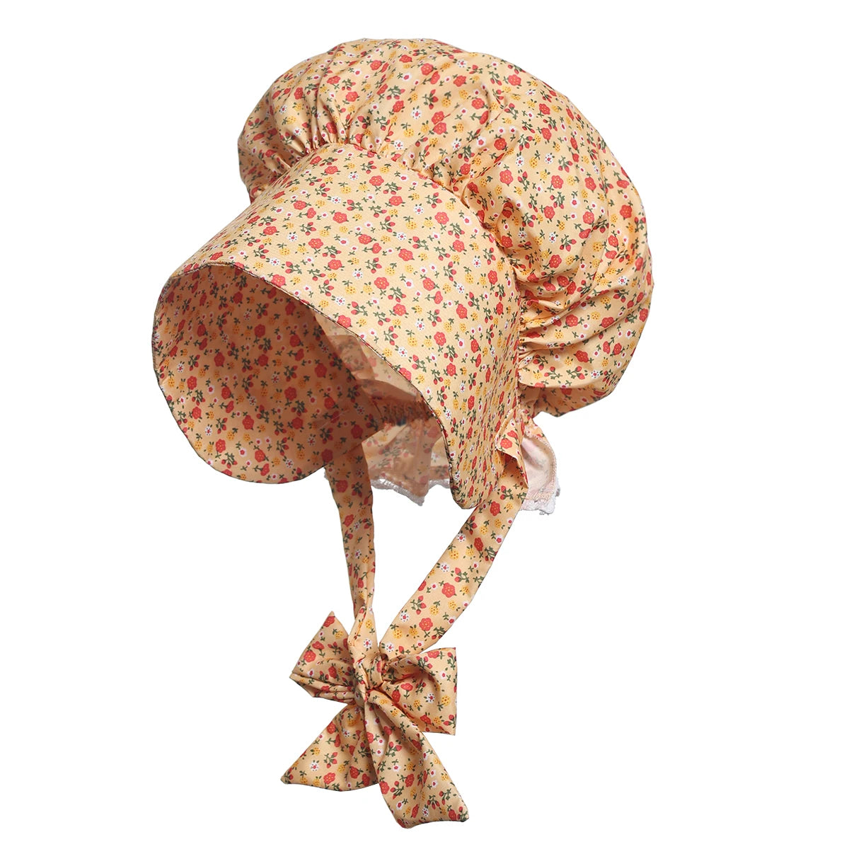 Colonial Bonnet Hat | Floral Cotton | One Size