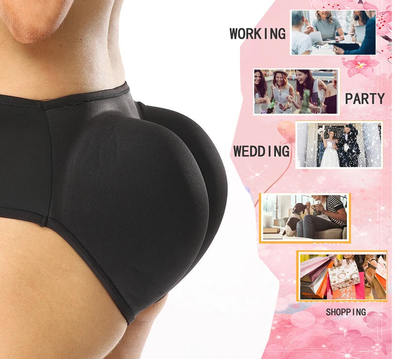 Padded Hip Enhancer Boyshorts | Butt Lifter Shapewear Panty