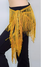 Fringe Shimmy Hip Scarf | Sequin Tassel Belt | Belly Dance