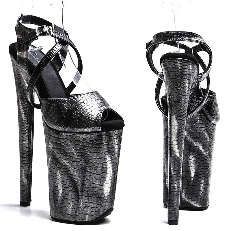 9-Inch Gradient Platform Slipper Sandals - High Heel Performance Shoes