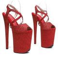 9-Inch Glitter Platform Sandals