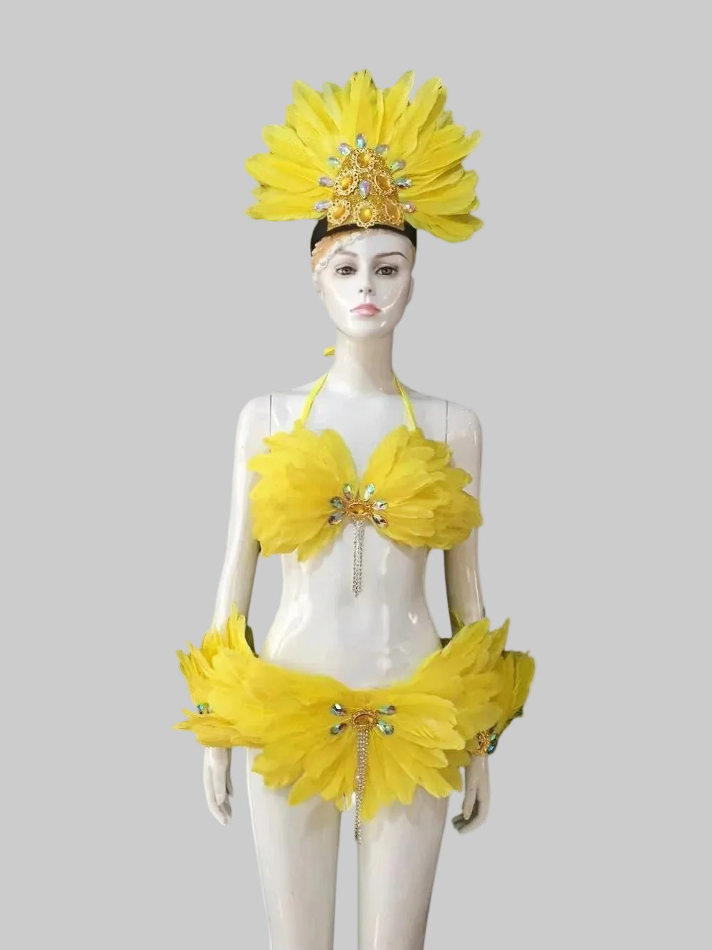 Angel Feather Wings & Headdress Set - Victoria's Secret Style Performance Costume