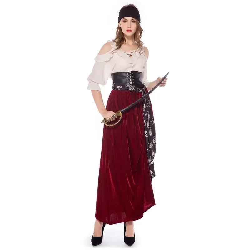 Caribbean Pirate Captain Costume | 5-Piece Set | M–XL