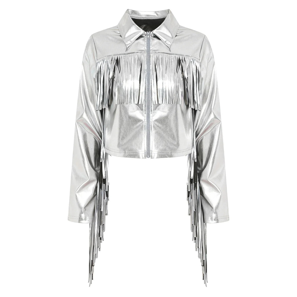 Metallic Fringe Stage Jacket | Cropped