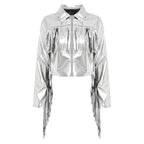 Metallic Fringe Stage Jacket | Cropped