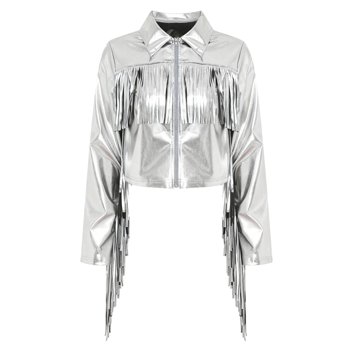 Metallic Fringe Stage Jacket | Cropped