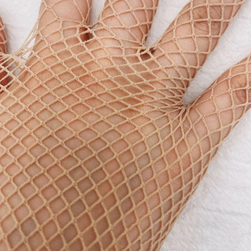 Sheer Fishnet Gloves | Elbow Length
