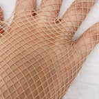 Sheer Fishnet Gloves | Elbow Length