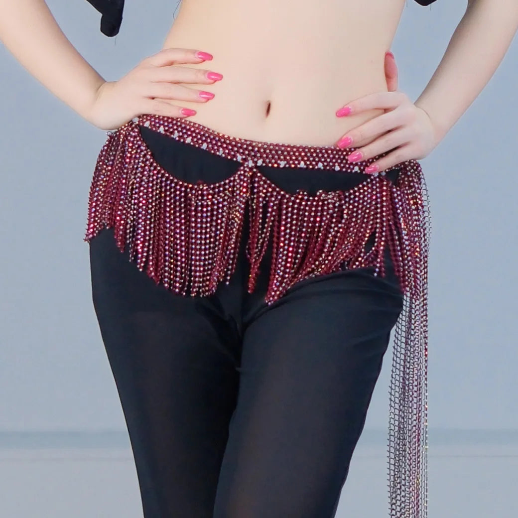 Beaded Fringe Hip Scarf | Belly Dance Belt