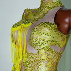 Luxe Rhythm Fringe & Rhinestone Performance Set — Multi‑Color Variants (One Size Fits S–XL)