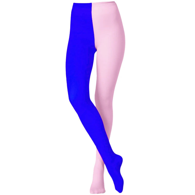 Two-Tone Colorblock Tights | Dopamine Colors | 27 Combos