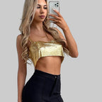Rhinestone Diamond Corset Crop Top