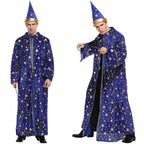 Starry Wizard Robe | Pointed Hat Costume Set