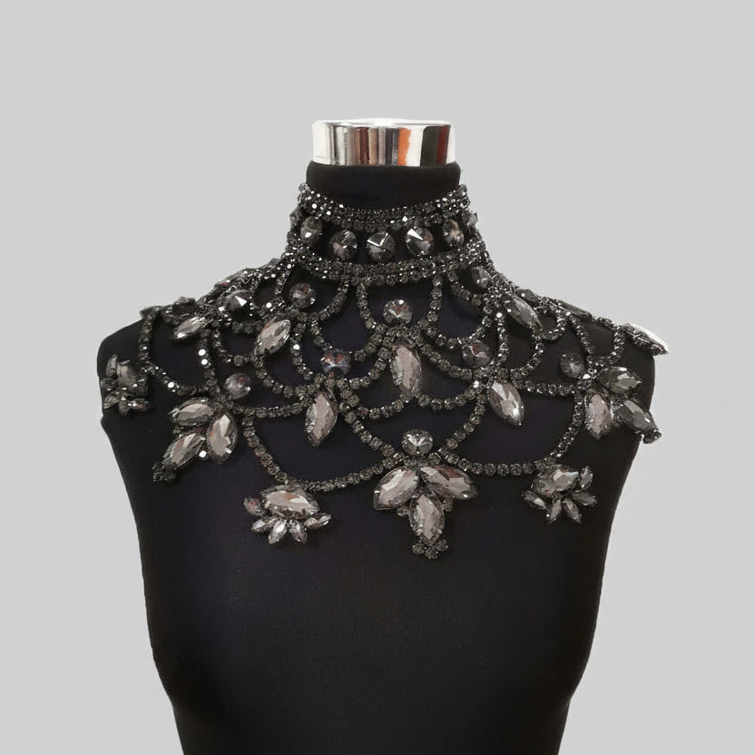 Luxury Oversized Rhinestone Statement Necklace - Drag Show & Pageant Jewelry