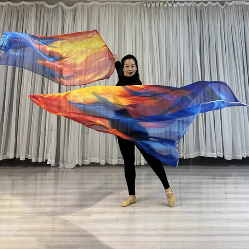 Worship Praise Flag Set | Angel Wing Semicircle | with Poles & Carry Bag